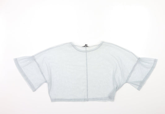 Missguided Womens Grey Basic Blouse Size 12