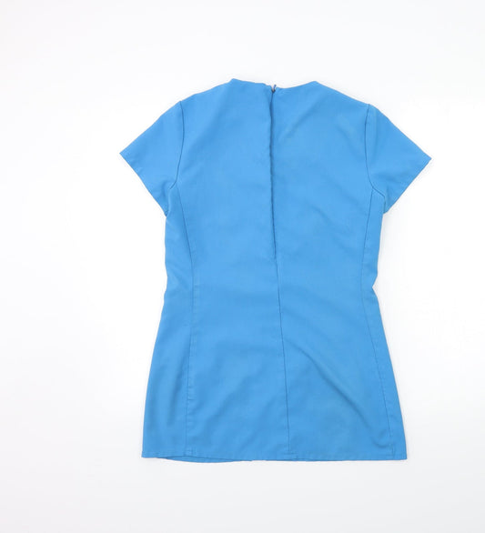 alexndra Womens Blue Tunic Blouse Size 8