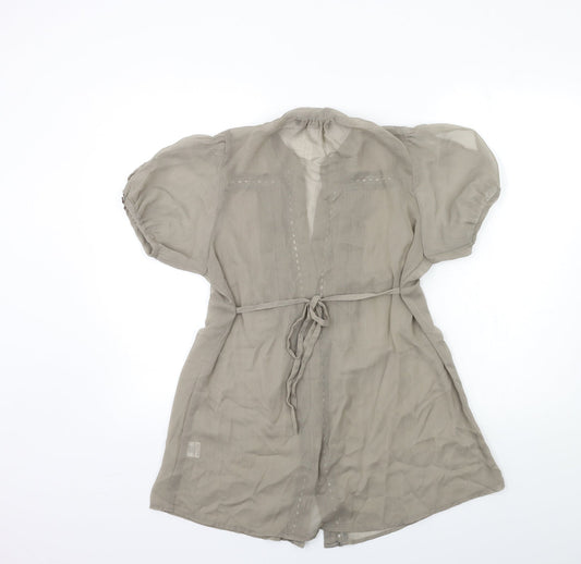 Select Womens Grey Basic Blouse Size 10