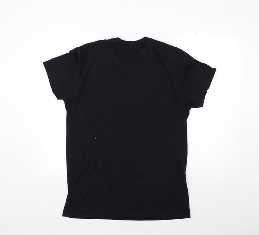 Gildan Mens Black T-Shirt Size M