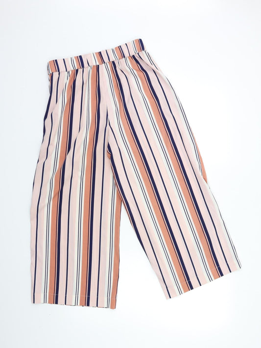 Zara Womens Pink Striped Trousers Size S L23 in