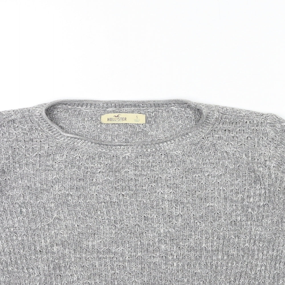 Hollister Womens Grey  Knit Pullover Jumper Size S
