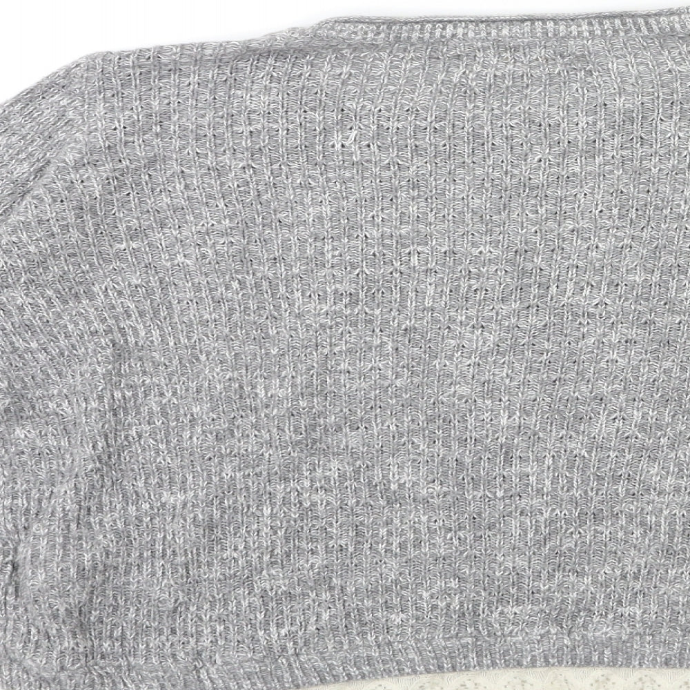 Hollister Womens Grey  Knit Pullover Jumper Size S