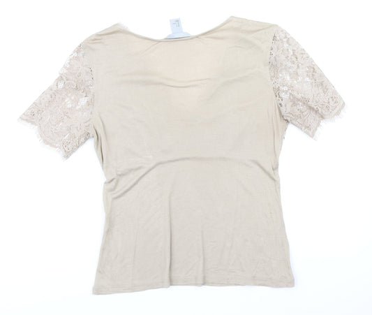 H&M Womens Brown Basic Blouse Size S