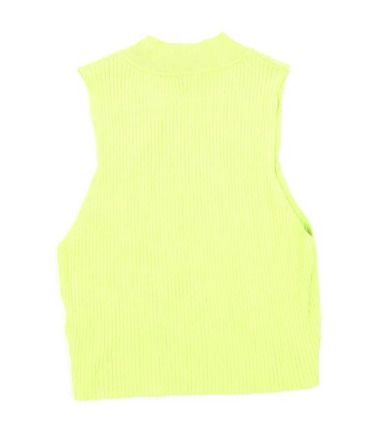 Divided Womens Green Knit Basic Tank Size M