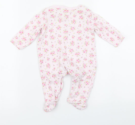 Bebe Bonito Girls Pink Floral Babygrow One-Piece Size 3-6 Months