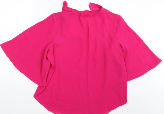Preworn Womens Pink Basic Blouse One Size
