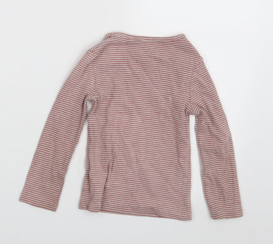 NEXT Girls Pink Striped Pullover Jumper Size 4 Years