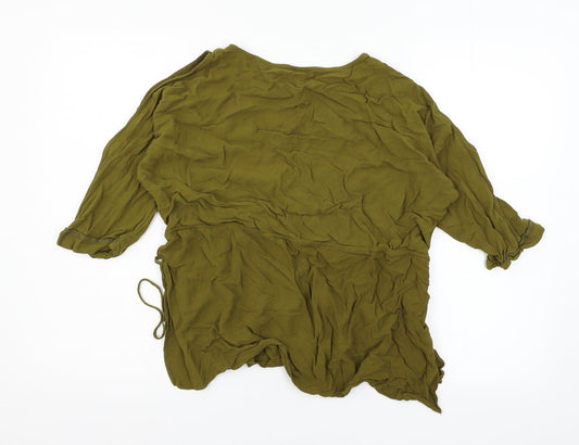 River Iskand Womens Green Basic Blouse Size 16