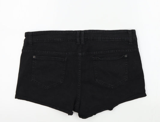 top shop Womens Black Colourblock Bermuda Shorts Size 34
