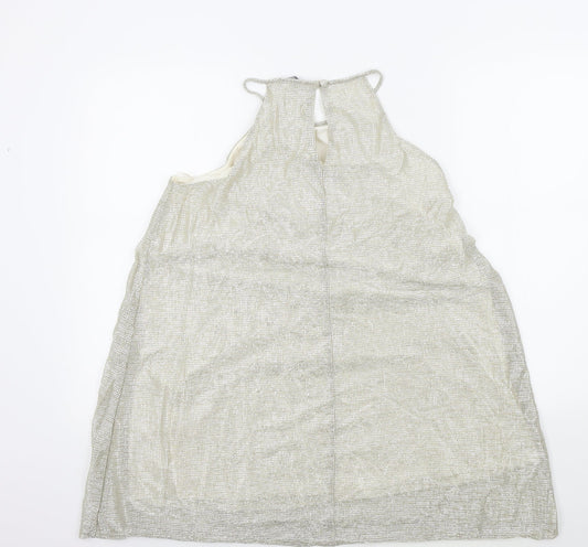 Primark Womens Gold Colourblock A-Line Size 14