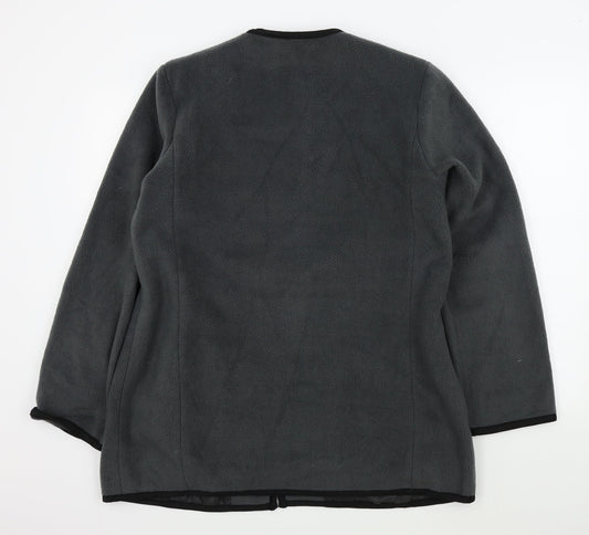 Bob Mackie Womens Grey Jacket Size M