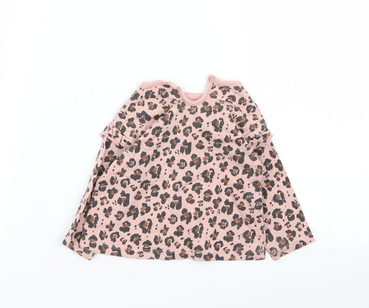 Asda George Girls Multicoloured Animal Print Basic T-Shirt Size 3-6 Months