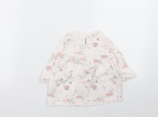 Asda George Girls Multicoloured Floral T-Shirt Dress Size 3-6 Months