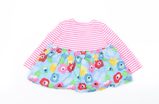 TU Girls Multicoloured Striped Fit & Flare Size 0-3 Months