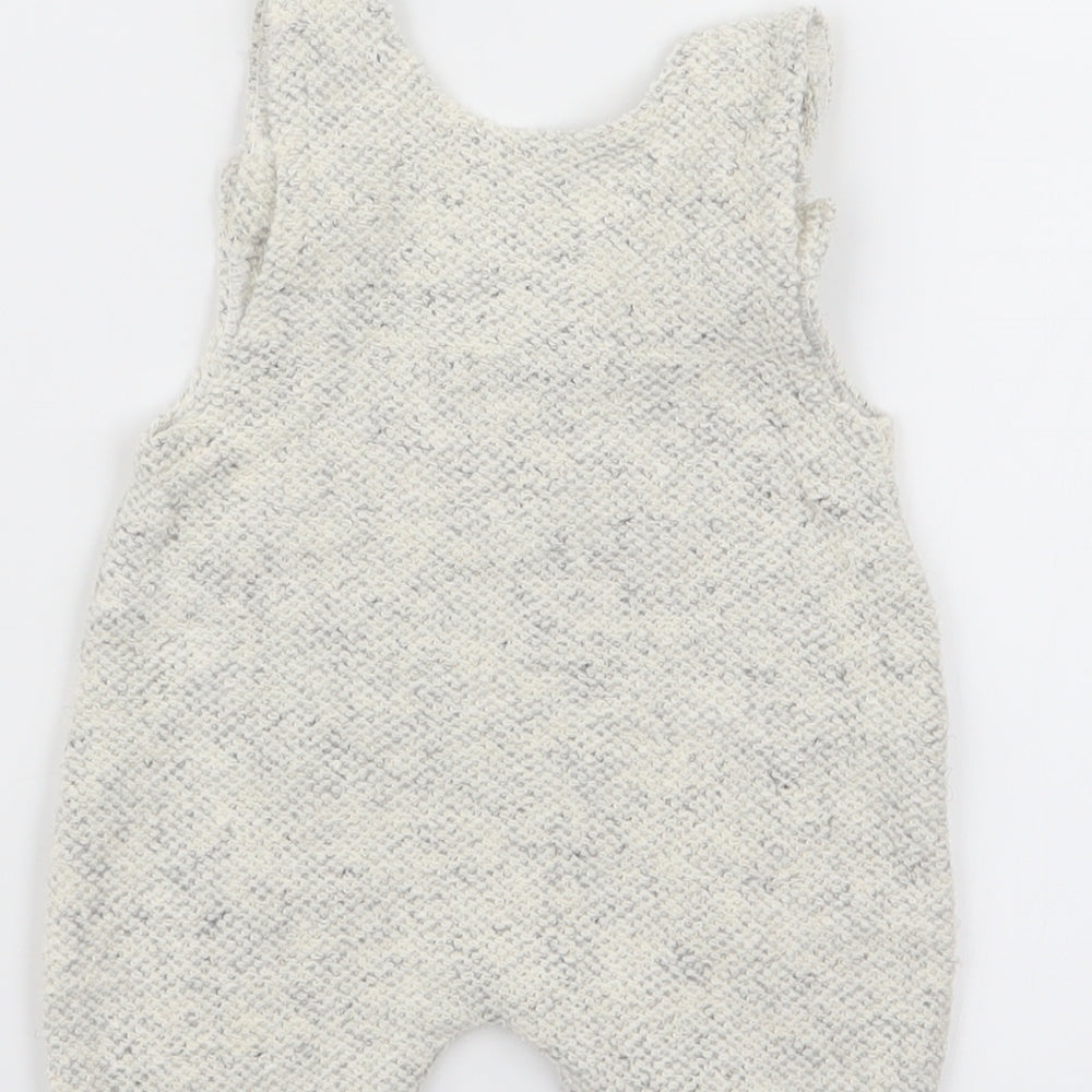 Asda George Baby Beige Dungaree One-Piece Size 0-3 Months