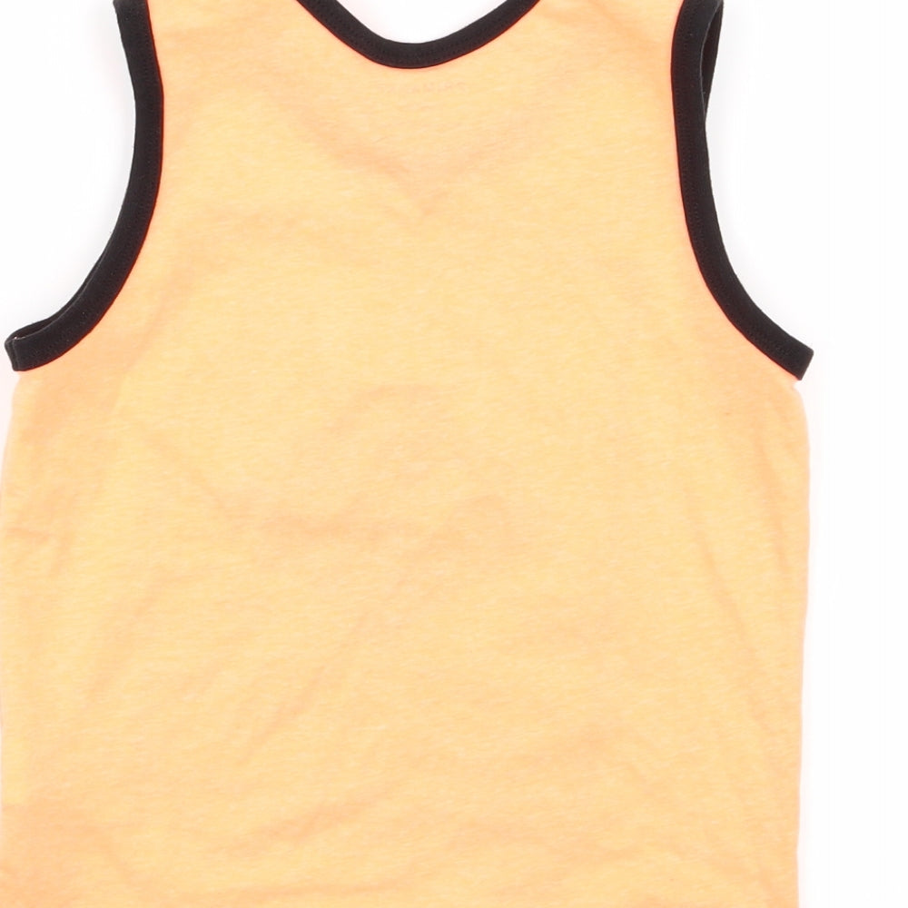 Primark Boys Orange Basic Tank Size 4-5 Years