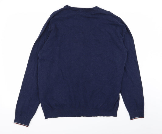 Easy Mens Blue Pullover Jumper Size L