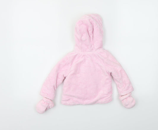Disney Girls Pink Jacket Coat Size 3-6 Months