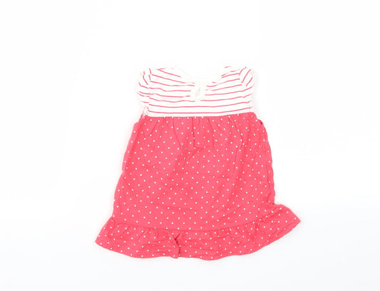 George Boys Red Striped Fit & Flare Size 0-3 Months