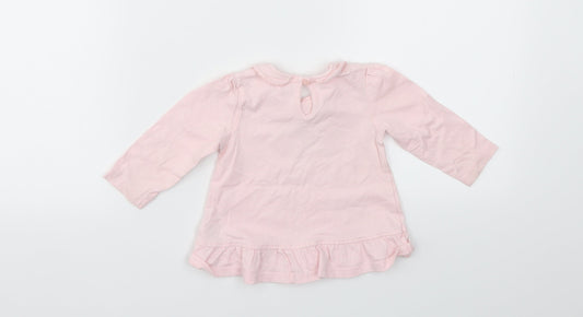 George Girls Pink Basic T-Shirt Size 3-6 Months