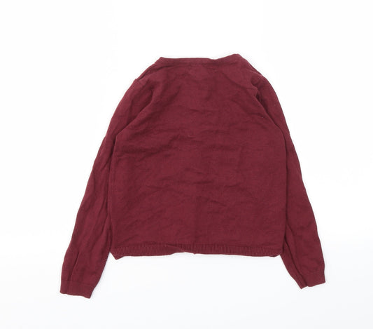 H&M Girls Purple Cardigan Jumper Size 5-6 Years
