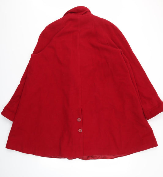 HALTON Womens Red Jacket Coat Size 12