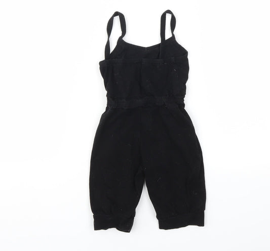 Preworn Girls Black Jumpsuit One-Piece Size 3-4 Years