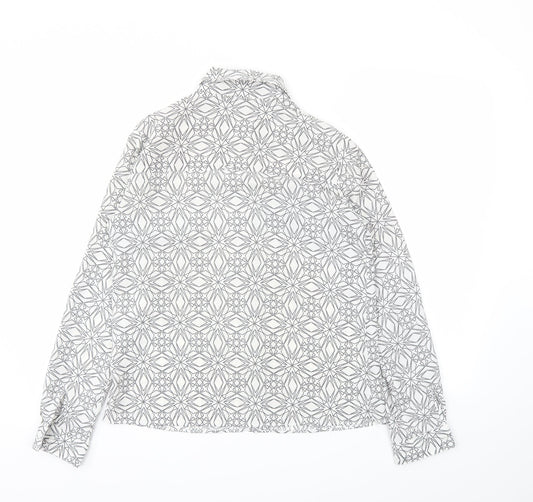 Preworn Womens Multicoloured Geometric Basic Blouse Size 8