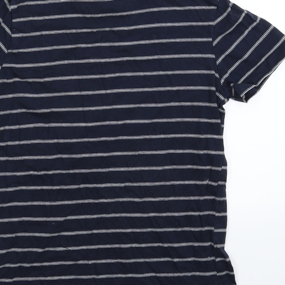 POP Boys Blue Striped Basic T-Shirt Size 12 Years