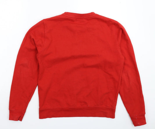 Mommamakes Mens Red Pullover Sweatshirt Size L