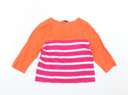 Store Twenty One Girls Pink Striped Basic T-Shirt Size 11-12 Years