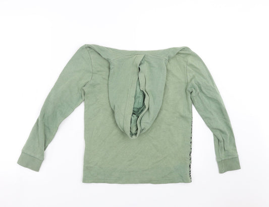 H&M Boys Green Pullover Hoodie Size 9-10 Years