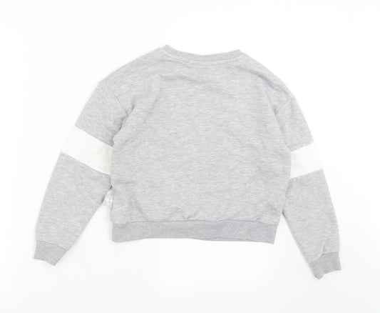 Primark Girls Grey Pullover Sweatshirt Size 9-10 Years - Mickey mouse