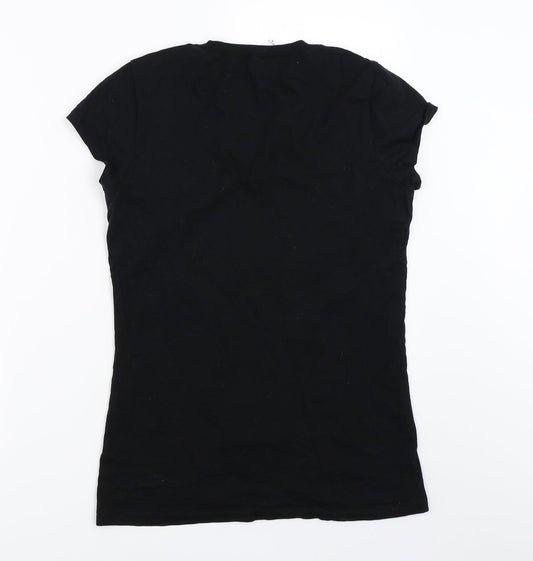 Bella + Canvas Womens Black Basic T-Shirt Size M