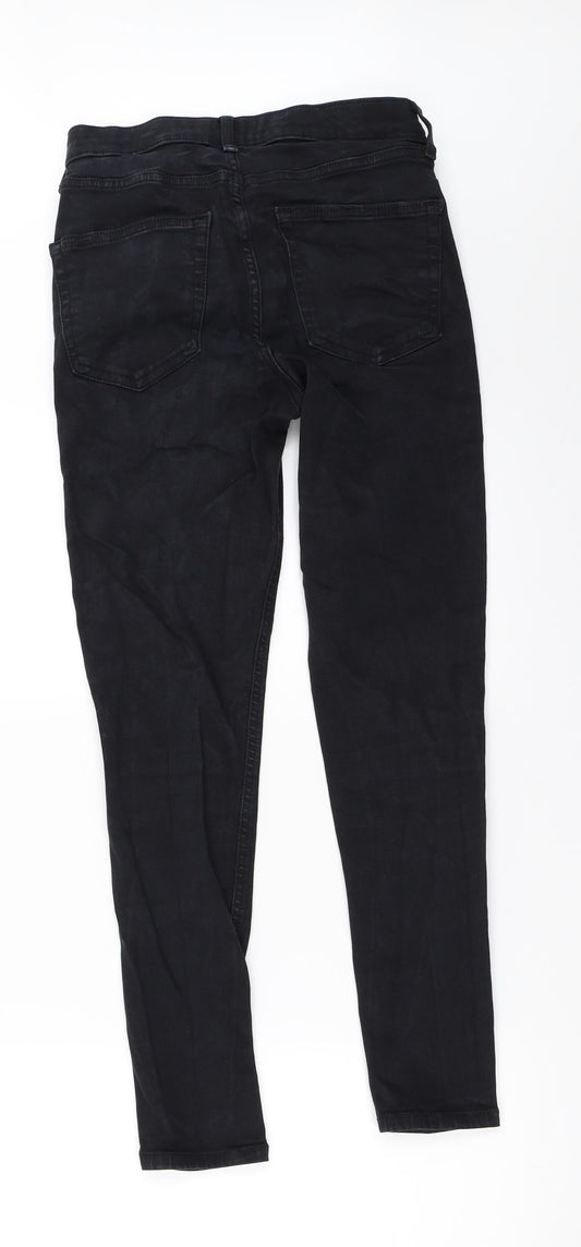 Topshop Womens Black Denim Skinny Jeans Size 28 in L32 in
