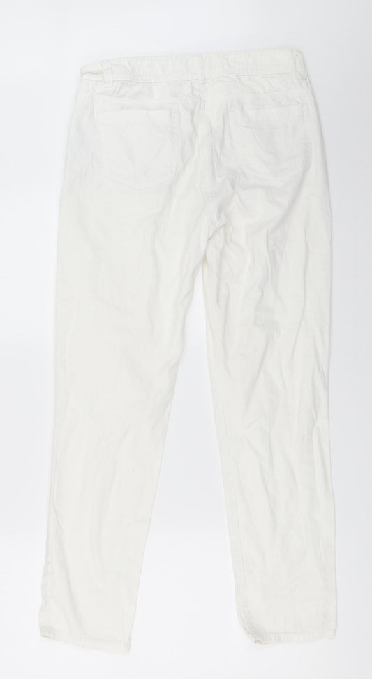 Denim 24/7 Womens White Skinny Jeans Size 12 L28 in