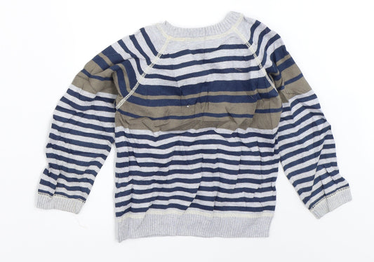 Matalan Boys Grey Striped Pullover Jumper Size 2-3 Years