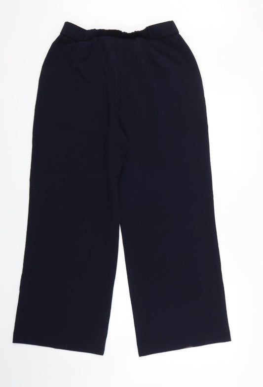 Label be Womens Blue Cropped Trousers Size 14 L26 in