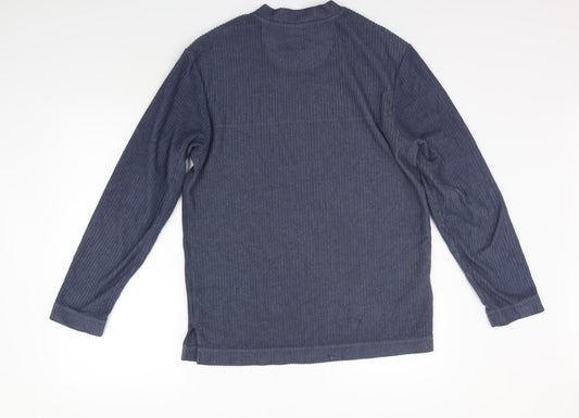 West Womens Blue Pullover Jumper Size S