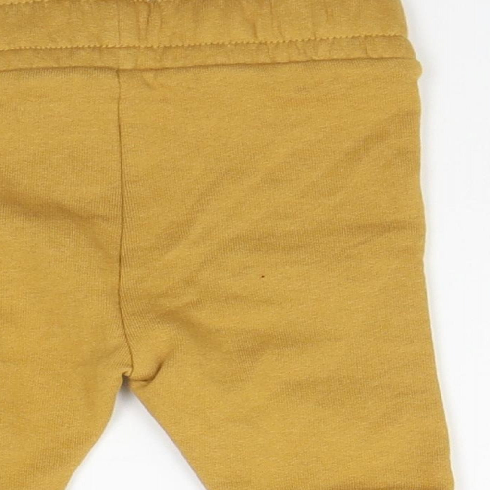 Nutmeg Girls Yellow Jogger Leggings Size 0-3 Months