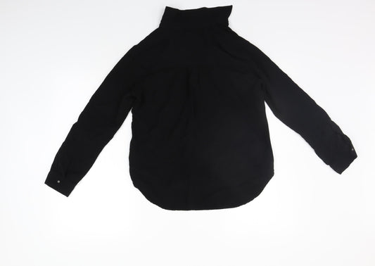 New Look Womens Black Basic Button-Up Size 8
