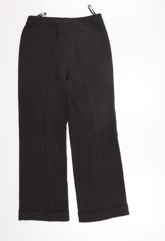 Papaya Womens Brown Trousers Size 10 L29 in