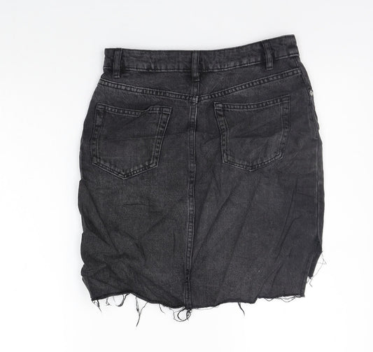H&M Womens Grey A-Line Skirt Size 6