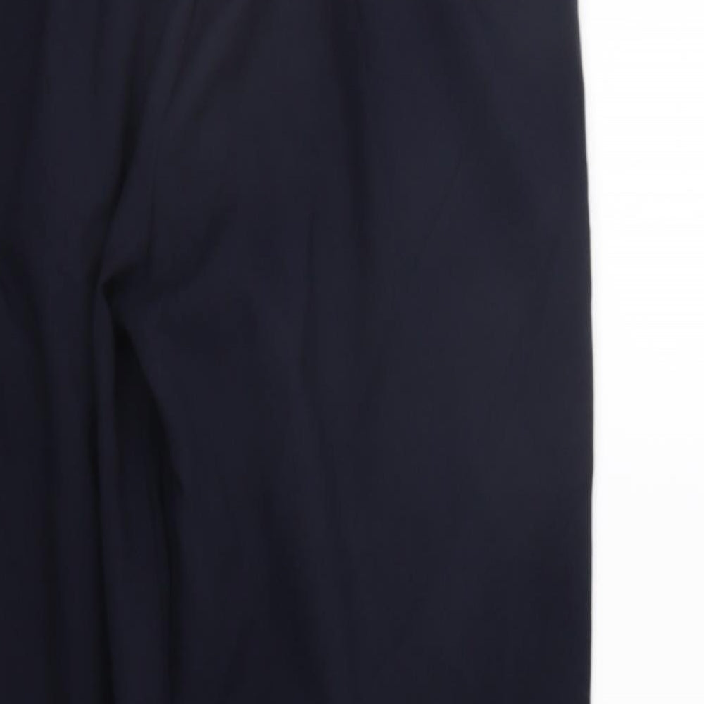 Classic Womens Blue Trousers Size 16 L25 in - Elastic Waist Band