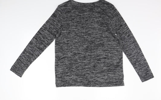 FOREVER 21 Womens Grey Geometric Pullover Jumper Size L - washable mark