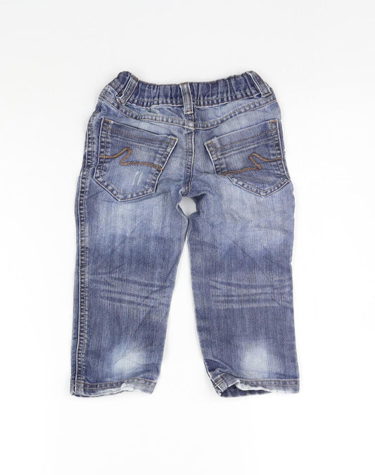 Marks and Spencer Girls Blue Straight Jeans Size 2-3 Years