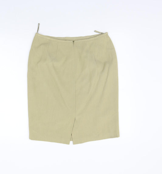 KS Selection Womens Beige A-Line Skirt Size 14