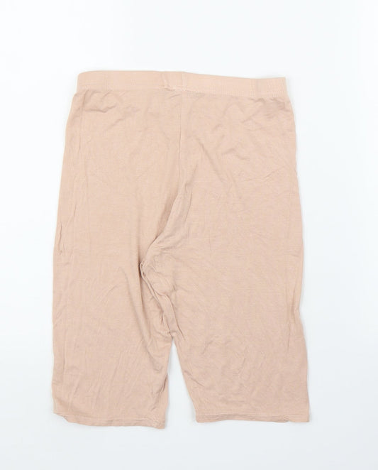 Boohoo Womens Pink Compression Shorts Size 8
