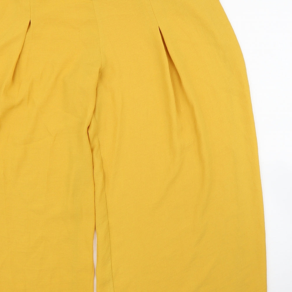 New Look Womens Yellow Bloomer Trousers Size 18 L28 in